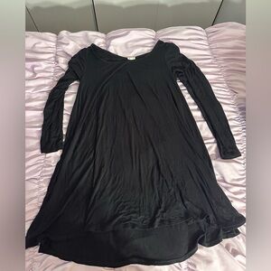 Women’s garage black long sleeve short midi dress size medium